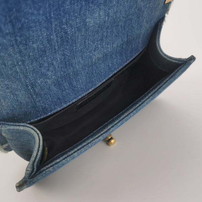 Chanel Le Boy Bag Small Denim Patchwork Gold Hardware 2014-15