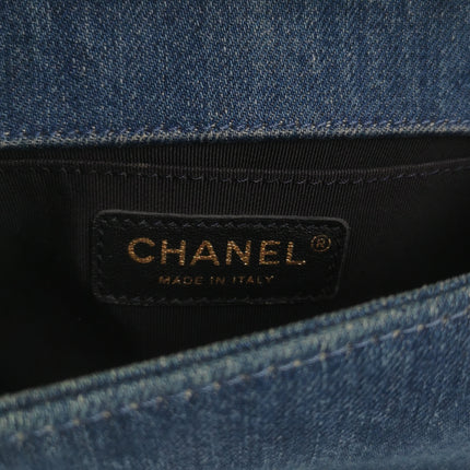 Chanel Le Boy Bag Small Denim Patchwork Gold Hardware 2014-15