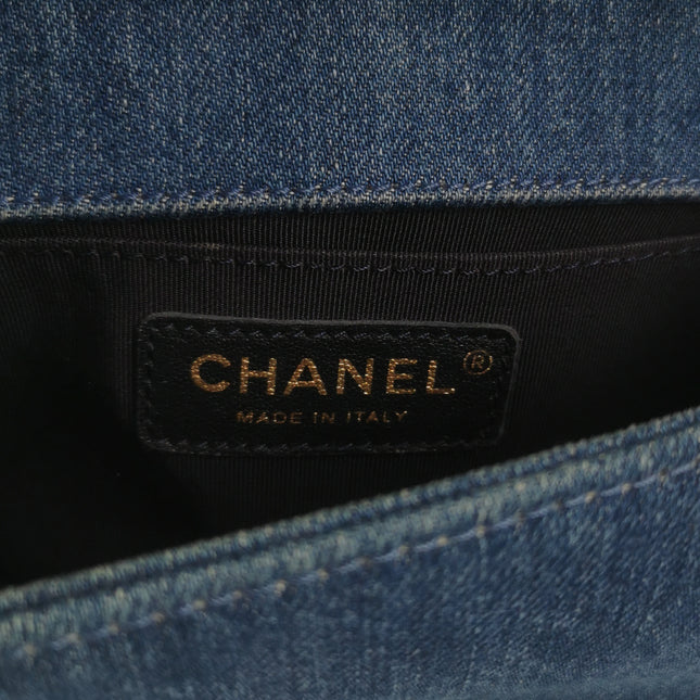 Chanel Le Boy Bag Small Denim Patchwork Gold Hardware 2014-15