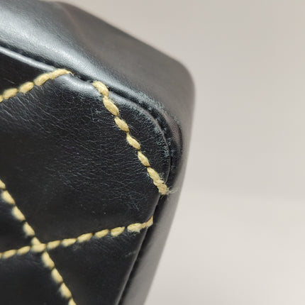 Chanel Wild Stitch Flap Beige Leder mit Nahtdetail