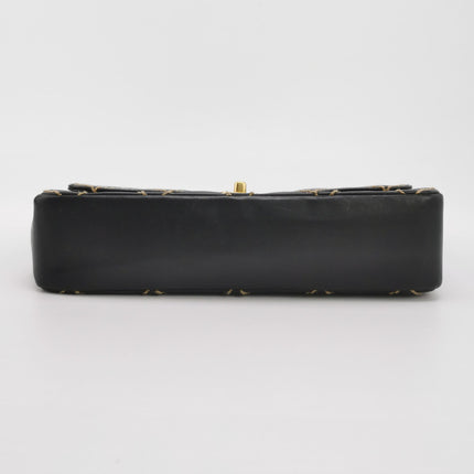 Chanel Wild Stitch Flap Beige Leder mit Nahtdetail