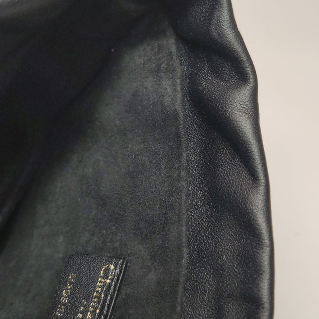 Lady Dior Milly Mini Black Lambskin Two Way Carry Bag