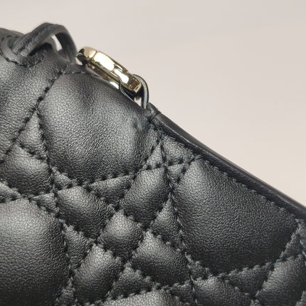Lady Dior Milly Mini Black Lambskin Two Way Carry Bag