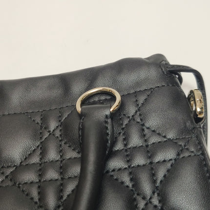 Lady Dior Milly Mini Black Lambskin Two Way Carry Bag