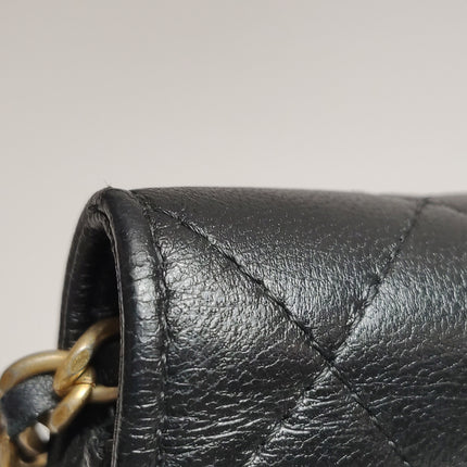 Chanel Egyptian Amulet Wallet on Chain Black Lambskin Leather Gold Hardware