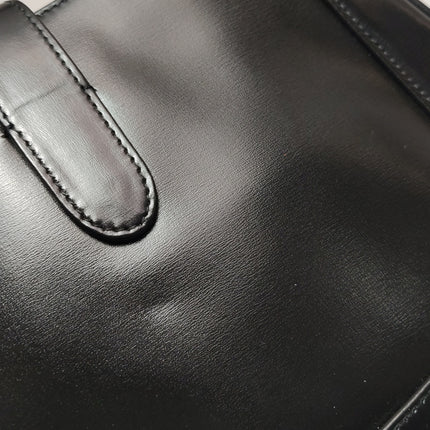 Gucci Jackie 1961 Black Leather Bag Small Gold Piston Lock