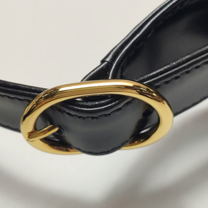 Gucci Jackie 1961 Black Leather Bag Small Gold Piston Lock