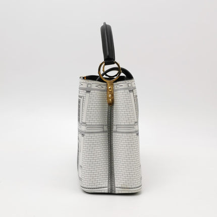 Louis Vuitton x Fornasetti Architectural Calfskin Capucines BB Black and White