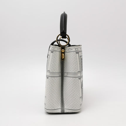 Louis Vuitton x Fornasetti Architectural Calfskin Capucines BB Black and White