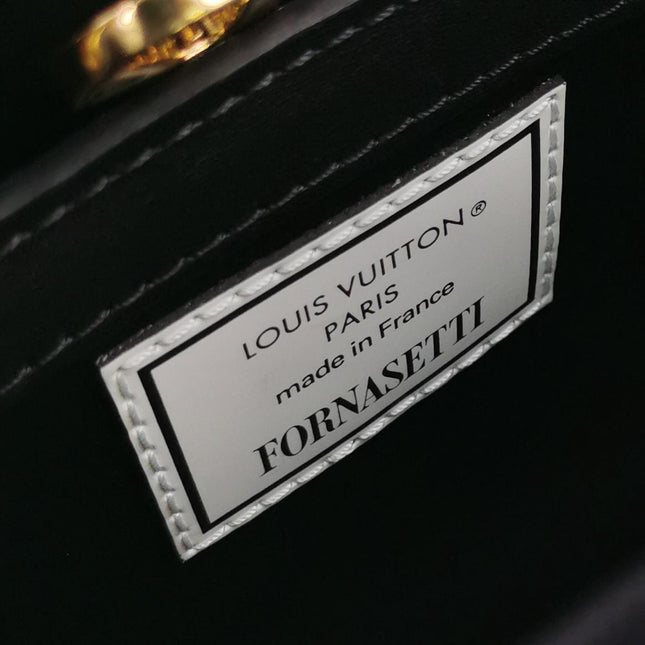 Sac bandoulière Louis Vuitton x Fornasetti Cannes Vase en cuir verni architectural