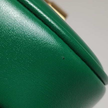 Gucci Jackie 1961 Mini Handbag in Green Leather with Adjustable Strap