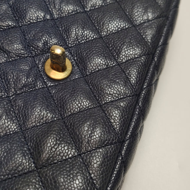 Chanel Paris Limited Small Navy Caviar Leather Gold Hardware 2015-16