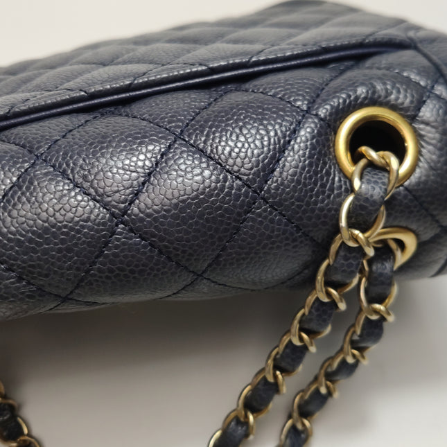 Chanel Paris Limited Small Navy Caviar Leather Gold Hardware 2015-16