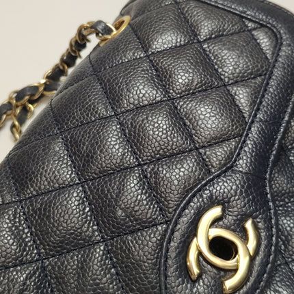 Chanel Paris Limited Small Navy Caviar Leather Gold Hardware 2015-16