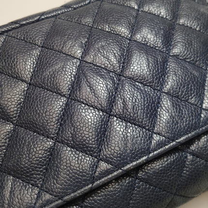 Chanel Paris Limited Small Navy Caviar Leather Gold Hardware 2015-16
