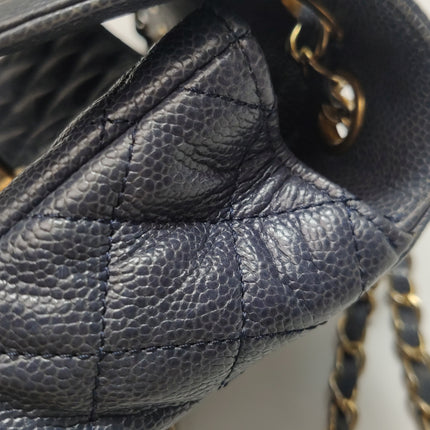 Chanel Paris Limited Small Navy Caviar Leather Gold Hardware 2015-16