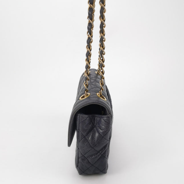 Chanel Paris Limited Small Navy Caviar Leather Gold Hardware 2015-16