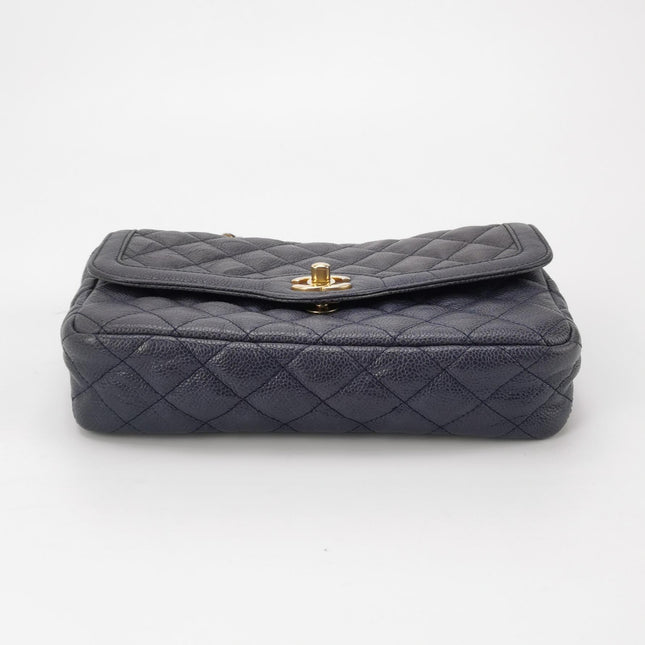 Chanel Paris Limited Small Navy Caviar Leather Gold Hardware 2015-16