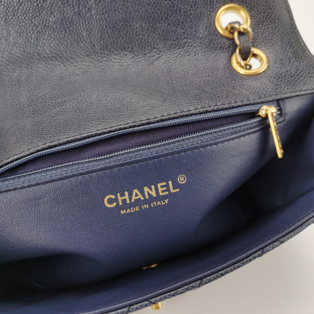Chanel Paris Limited Small Navy Caviar Leather Gold Hardware 2015-16