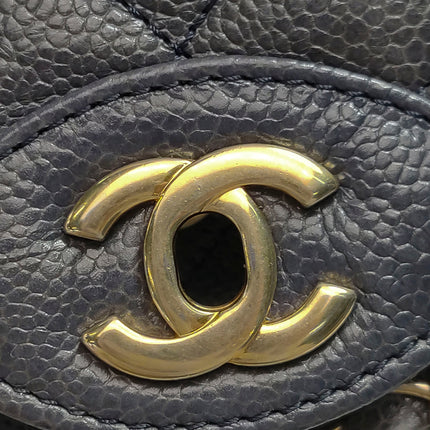 Chanel Paris Limited Small Navy Caviar Leather Gold Hardware 2015-16