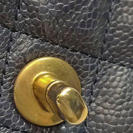 Chanel Paris Limited Small Navy Caviar Leather Gold Hardware 2015-16