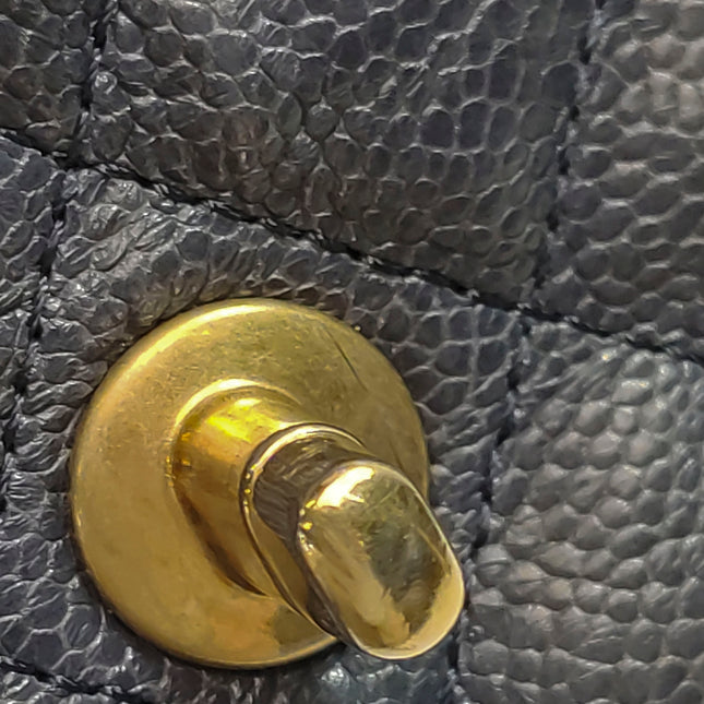 Chanel Paris Limited Small Navy Caviar Leather Gold Hardware 2015-16