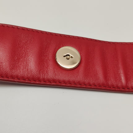 Lady Dior Small My Abcdior Red Lambskin Cannage Leather Gold Hardware
