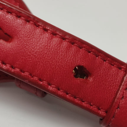 Lady Dior Small My Abcdior Red Lambskin Cannage Leather Gold Hardware