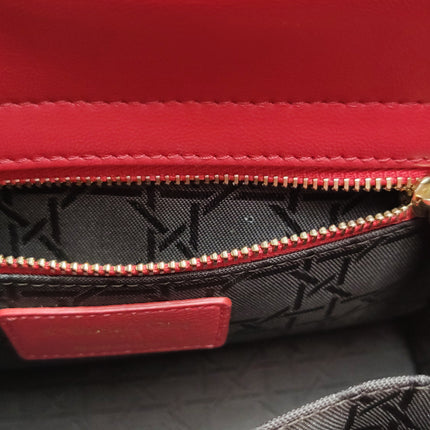 Lady Dior Small My Abcdior Red Lambskin Cannage Leather Gold Hardware