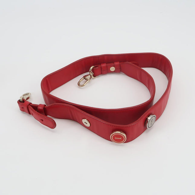 Lady Dior Small My Abcdior Red Lambskin Cannage Leather Gold Hardware