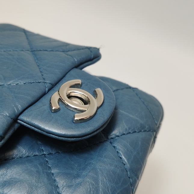 Chanel Cambon Multi-pocket Ligne Reporter Bag Medium Navy Calfskin Leather