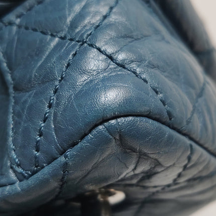 Chanel Cambon Multi-pocket Ligne Reporter Bag Medium Navy Calfskin Leather