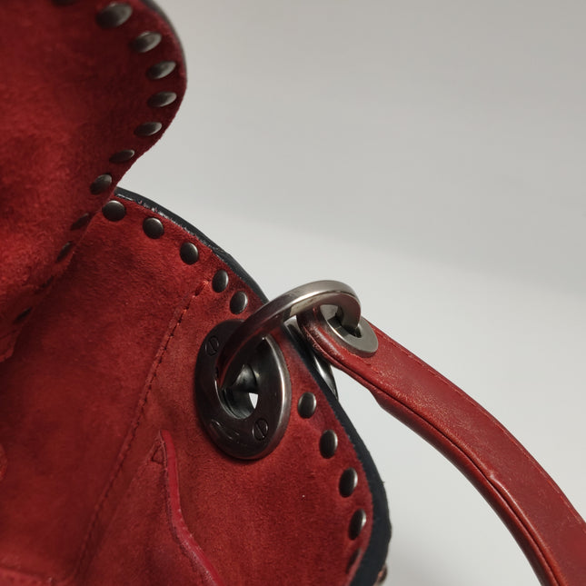 Lady Dior Mini Red Studded Flower Bag 2017 Dior Cruise Collection
