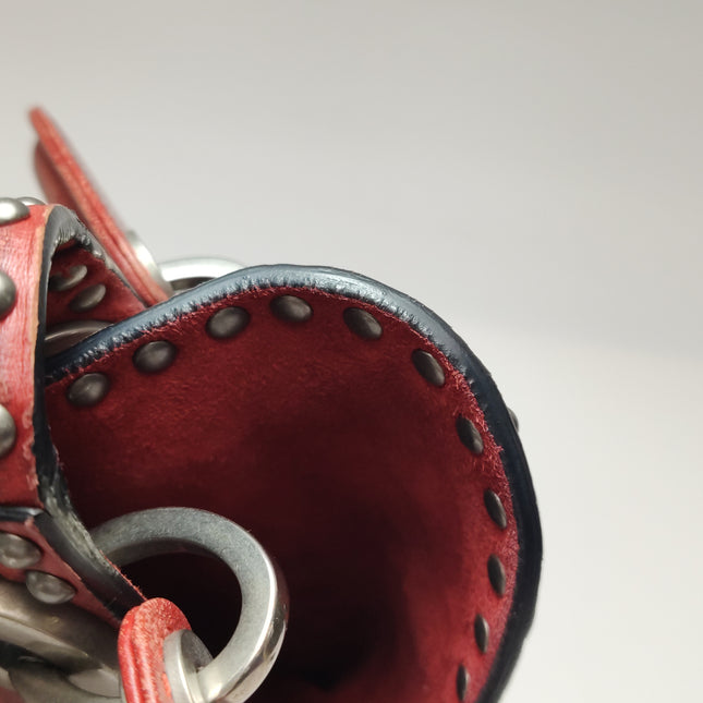 Lady Dior Mini Red Studded Flower Bag 2017 Dior Cruise Collection