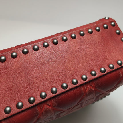 Lady Dior Mini Red Studded Flower Bag 2017 Dior Cruise Collection