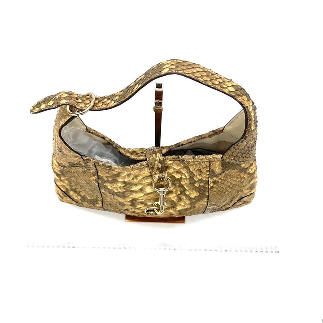 Gucci Jackie Vintage Camel Python Leather Rare
