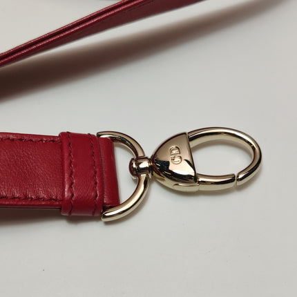 Lady Dior Large Bag Red Lambskin Cannage Leather Silver Hardware