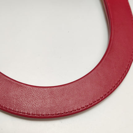 Lady Dior Large Bag Red Lambskin Cannage Leather Silver Hardware