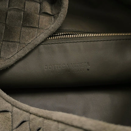 Bottega Veneta Hop Large Olive Green Suede Leather Hobo Bag 54cm