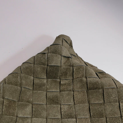 Bottega Veneta Hop Large Olive Green Suede Leather Hobo Bag 54cm
