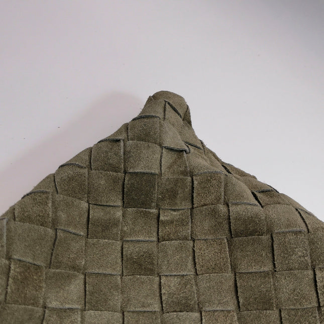 Bottega Veneta Hop Large Olive Green Suede Leather Hobo Bag 54cm