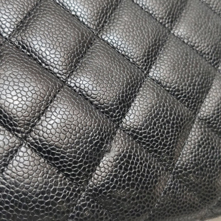 Chanel Classic Flap Maxi 2011 Black Caviar Leather Double Flap with Gold Hardware