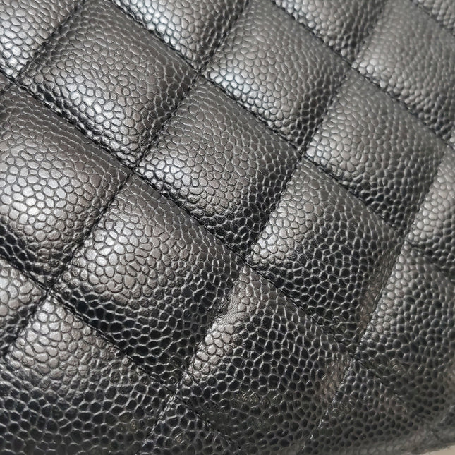 Chanel Classic Flap Maxi 2011 Black Caviar Leather Double Flap with Gold Hardware