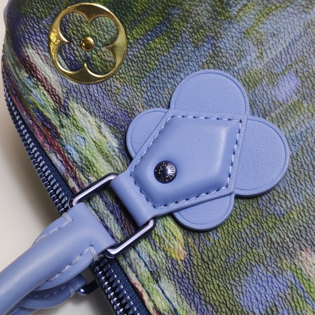 Louis Vuitton x Jeff Koons Speedy 30 Monet Water Lilies Top Handle Bag