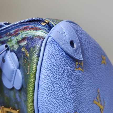 Louis Vuitton x Jeff Koons Speedy 30 Monet Water Lilies Top Handle Bag