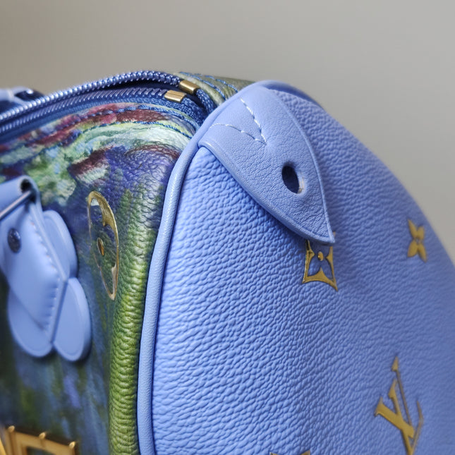 Louis Vuitton x Jeff Koons Speedy 30 Monet Water Lilies Top Handle Bag