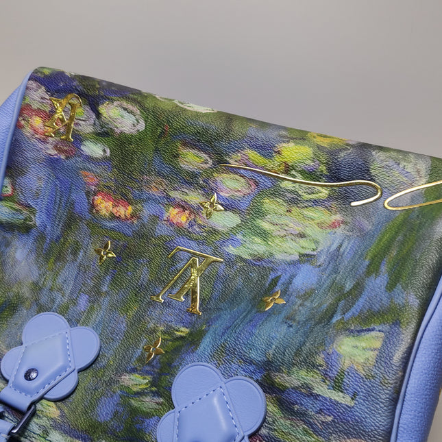 Louis Vuitton x Jeff Koons Speedy 30 Monet Water Lilies Top Handle Bag
