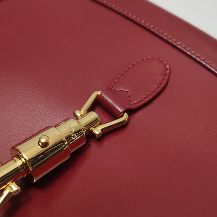 Gucci Jackie 1961 Red Burgundy Leather Bag Small Shoulder Bag