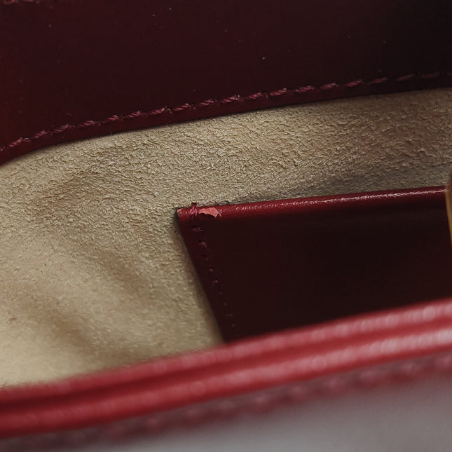 Gucci Jackie 1961 Mini Red Burgundy Leather Bag