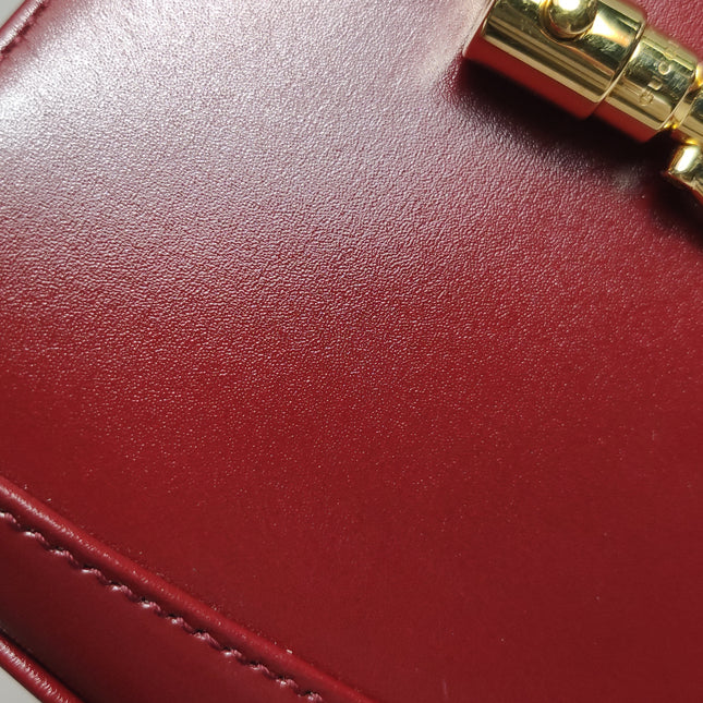 Gucci Jackie 1961 Mini Red Burgundy Leather Bag